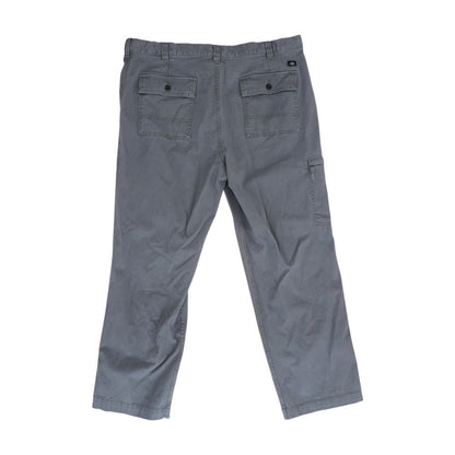 Gray Solid Casual Pants
