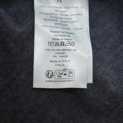 Charcoal Couture T-Shirt Virgin Wool Jersey