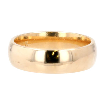 14K Gold Half Round Band