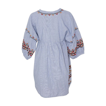 Blue Striped Mini Dress