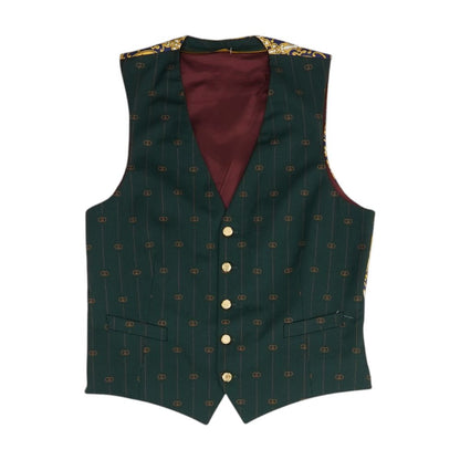 Green GG Striped Signoria Suit Vest