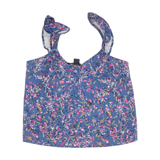 Blue Floral Knit Top