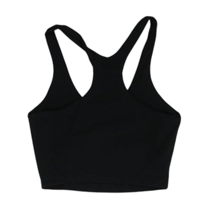Black Solid Sports Bra