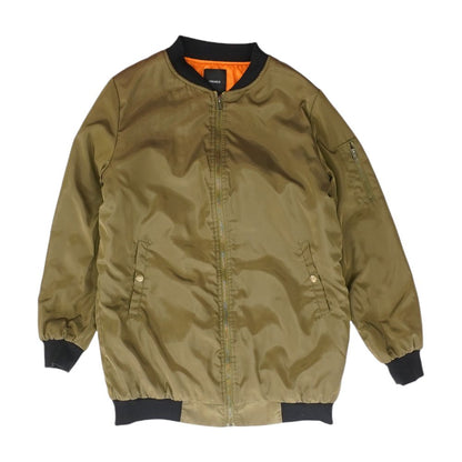 Olive Solid Bomber Jacket