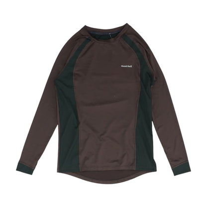 Brown Color Block Active T-Shirt