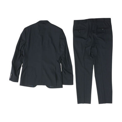Black Solid 2pc Suit
