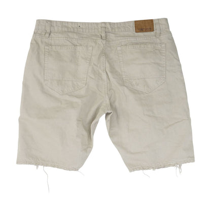 Beige Denim Shorts
