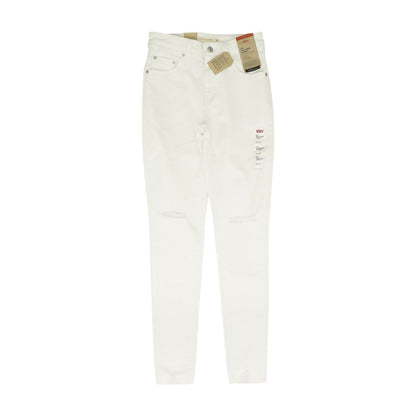 721 White Solid High Rise Skinny Leg Jeans