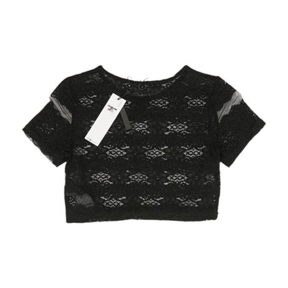 Black Cropped T-Shirt