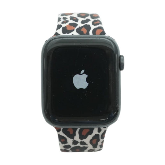 44mm Series 6 Space Gray Smartwatch White Band S/M