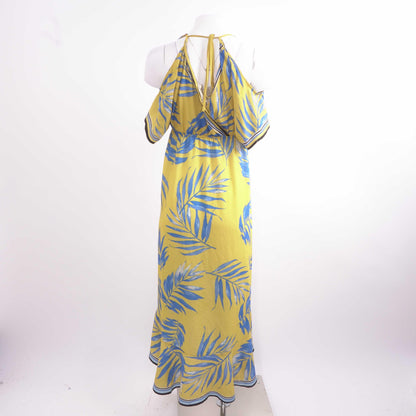 Yellow Tropical Midi Dress