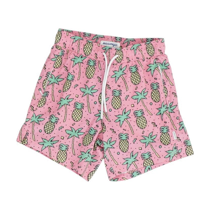 Pink Graphic Swim Shorts