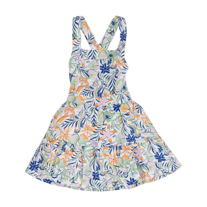 White Tropical Midi Dress