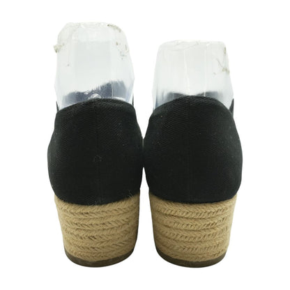 Black Wedged Sandals