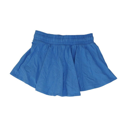Blue Solid Skort Skirt