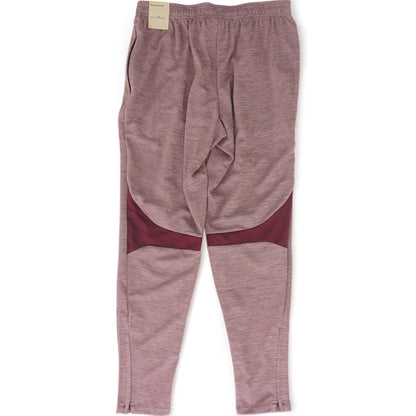Red Solid Active Pants