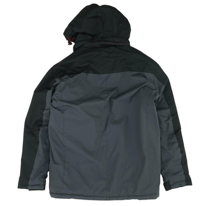 Black Color Block Puffer Jacket