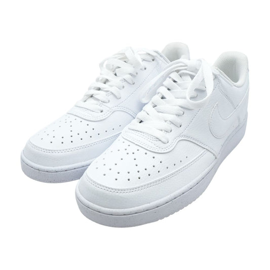 Court Vision Low White Leather Low Top Athletic Shoes