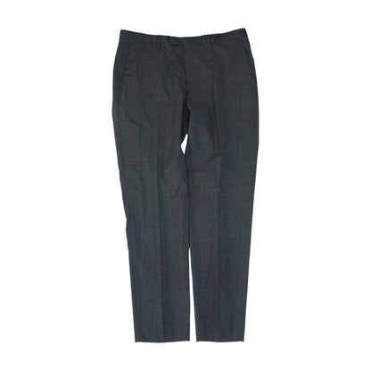 Gray Solid Dress Pants