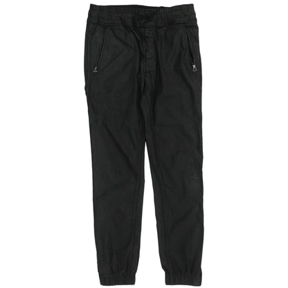 Black Solid Joggers Pants