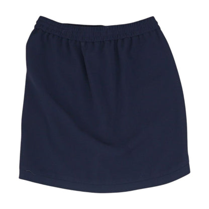 Navy Solid Midi Skirt
