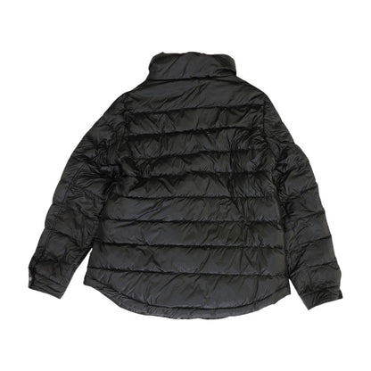 Black Solid Puffer Jacket