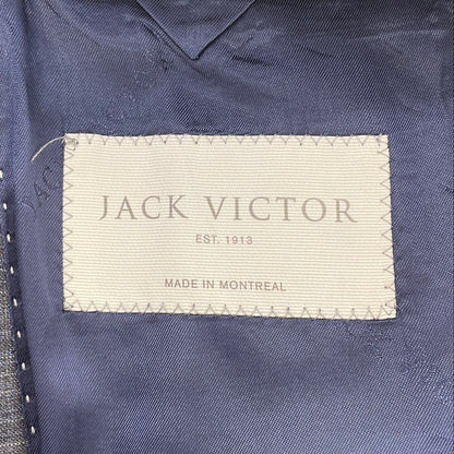 Gray Plaid Wool Blend Sport Coat