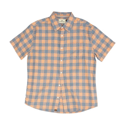 Blue Check Short Sleeve Button Down