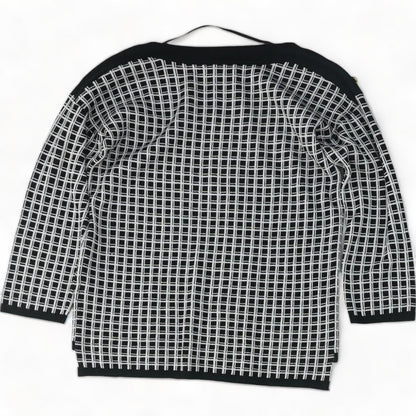 Black Check Pullover Sweater