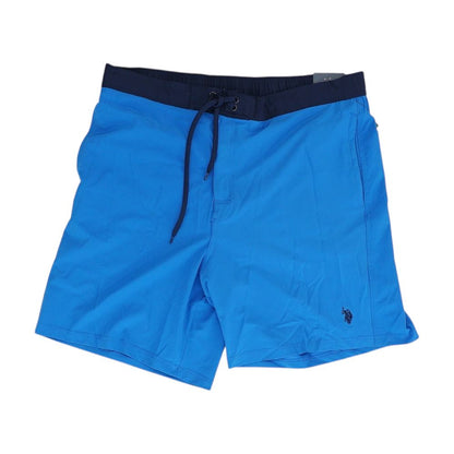 Blue Solid Board Shorts