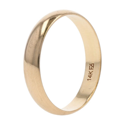 14K Gold Half Round Band