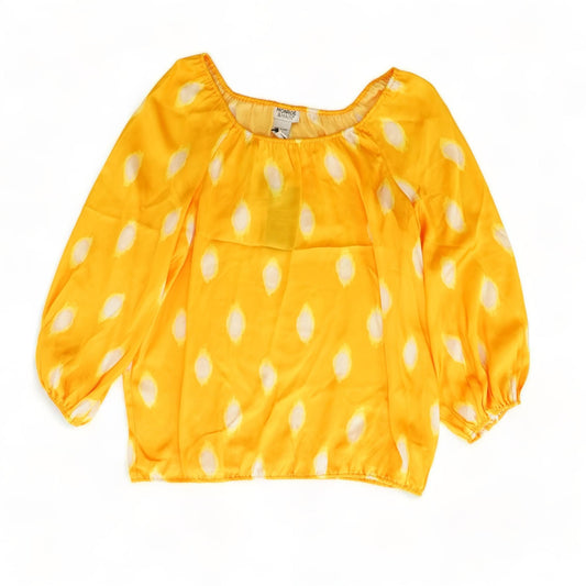 Orange Graphic 3/4 Sleeve Blouse