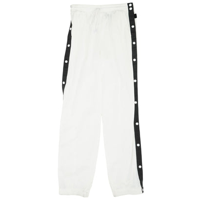 White Solid Active Pants