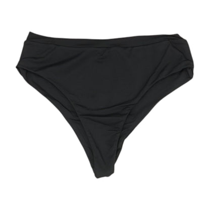 Black Solid Swim Bottom