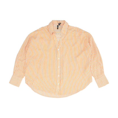 Orange Striped Button Down