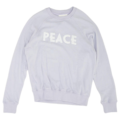 Purple Embroidered Detail Peace Sweatshirt