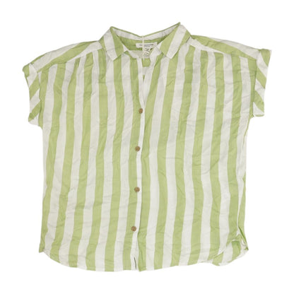 Green Striped Button Down