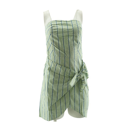 Green Striped Mini Dress