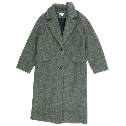 Gray Solid Topcoat Coat