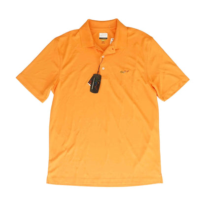Orange Solid Short Sleeve Polo