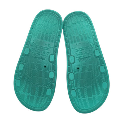 Green Casual Slide Sandal