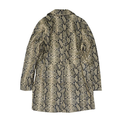 Tan Animal Print Faux Leather Coat