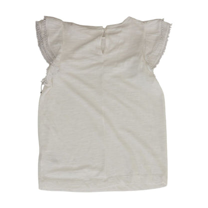 White Solid Knit Top