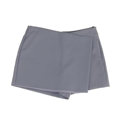 Blue Solid Skort Skirt