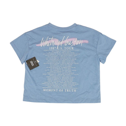 Blue Graphic Whitney Houston Crewneck T Shirt