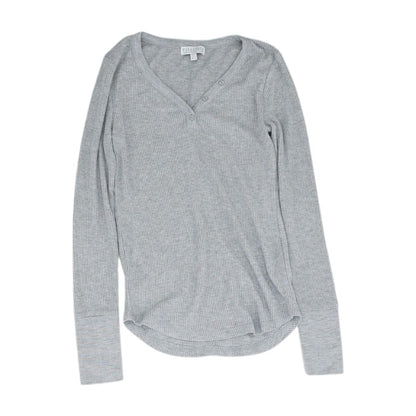 Gray Solid Pajama Top