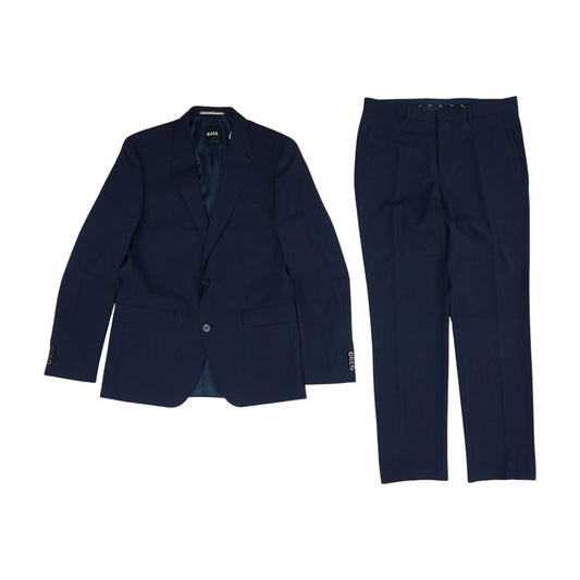 Navy Regular Fit Wool Blend 2pc Suit