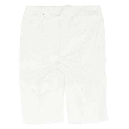 White Solid Shorts