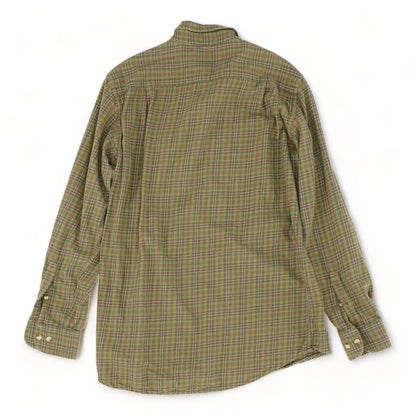 Olive Plaid Long Sleeve Button Down