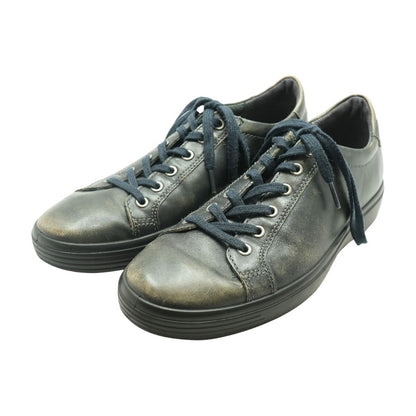 Black Leather Lace Up Casual Shoes